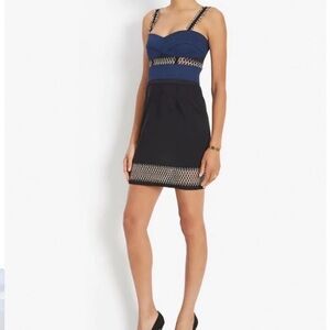 Jonathan Simkhai Lace Strap Bustier Bandage Style in Black and Blue Size 4